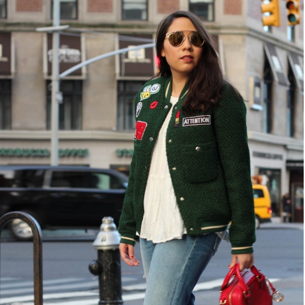 Jacket | Patch Varsity Bomber Jacket - image 1